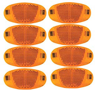 Black Dingo Cycling Products BDCP 8er Set Speichenstrahler Reflektoren StVZO zugelassen mit Stahlclipse Seitenstrahler
