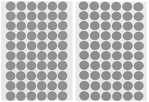 Klett GRAU 1x 60 Paar I Klettverschluss Klettpunkte klein Rund 15 mm 60 Stück Flausch u. Haken Selbstklebend Doppelseitig Klebend Klebepunkte kleine Klettpunkte 15 mm Durchmesser Ø 15mm auf Karte
