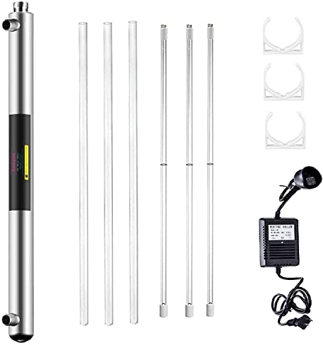 Geekpure filtre à eau UV pour toute la maison - Purificateur d'eau UV avec 2 filtres UV supplémentaires + 2 manchons en quartz - (12 GPM)