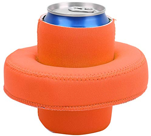 Pool-Getränkehalter Schwimmender Getränkehalter Neopren-Getränkehalter für den Pool-Strandgebrauch[Orange]