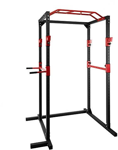 Ultrasport Multifunzione Power Rack, Basic Power Rack, Fitness Rack, per Un Allenamento Efficace di Tutto Il Corpo, Palestra Domestica, Solida Struttura in Acciaio, per Principianti e Professionisti