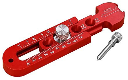 Woodworking Compass Scriber,WMLBK Marking Compass Metric and Inch Dual-Scale Aluminum Alloy Adjustable Scribing Ruler Adjustable Round Drawing Circle Ruler Marking Gauge for Carpenter (164mm)