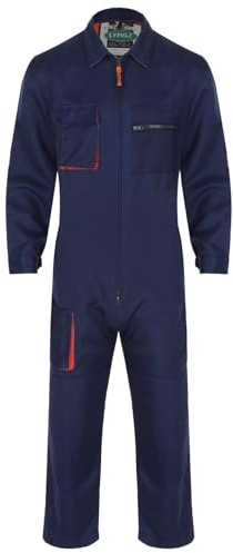 Oyolan Tuta da Lavoro Uomo Tuta Lavoro con Cerniera Multi Tasche Abbigliamento da Lavoro Meccanico S-4XL