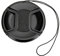 BOWONG Universal Center Pinch Snap-on Front Lens Cap 40.5mm 46mm 49mm 52mm 55mm 58mm 62mm 67mm 72mm 77mm 82mm For Canon Nikon Sony Pentax Olympus Fuji Camera with String (52mm)