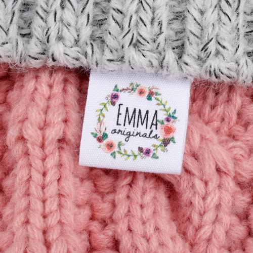 Labels Zum Annähen Personalisiert,Personalisierte Kleidungsetiketten,größenetiketten Zum Einnähen,handmade,personalisierte,für Kinder,Schule,labels (Weiß,20P)