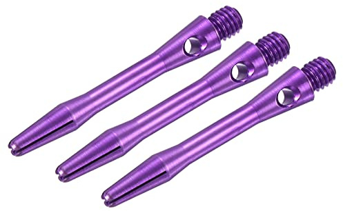 PATIKIL Aluminium Dart Schäfte 3 Stück, 35mm 2BA Medium Gewinde Dart Shafts Dartzubehör für Stahlspitzen Darts Dartpfeile, lila