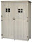 Outsunny Gartenschrank Holz Geräteschuppen Gerätehaus Geräteschrank Pultdach Garten Grau 127,5x50x164cm