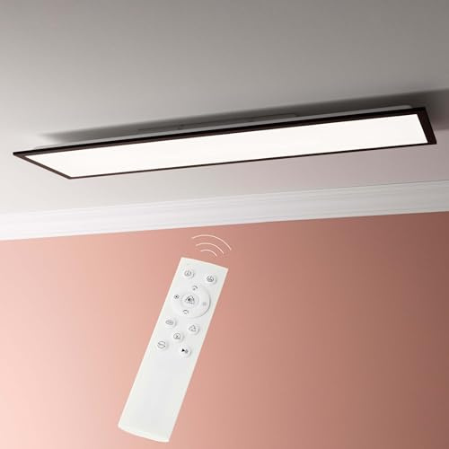 Lightbox LED Aufbaupaneel | 100 x 25 cm | dimmbares Wand- & Decken-Panel | LED-Paneel, 100 x 25 cm, 3400 lm, dimmbar, 3000-6500 K, CCT, schwarz