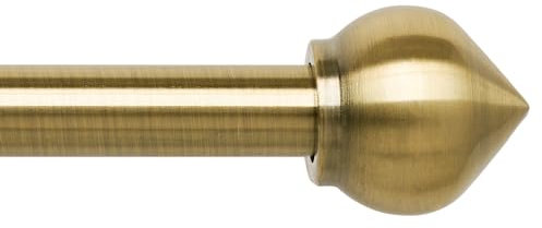 Bastoni per tende in ottone anticato allungabile asta per tenda da 76 a 310 cm binario regolabile per tenda da 30 a 123, terminali a sfera, staffe a 3 pezzi, hardware per soggiorno, camera da letto,