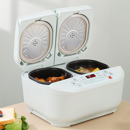Cuiseur à riz électrique professionnel, 1,5 L + 1,5 l à la maison, double réservoir intérieur cuiseur à riz multifonction, rendez-vous de 12 heures, contrôle précis de la température double sens