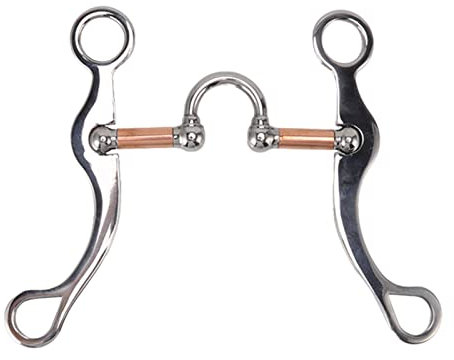Trensengebiss für Pferde, Edelstahl-Trensengebiss, Rosévergoldeter Pferdeknebel-Losering, Pferdeknebelring-Trensengebiss, Trensengebiss, Pferdegebiss-Schnalle für Pferdefarm-Outdoor-Trainingsausrüstun