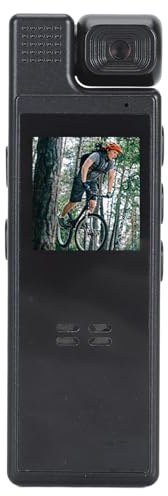 Asixxsix Mini Videocamera per il Corpo, Videoregistratore Tascabile Indossabile Portatile con Videocamera Indossabile per Piccoli Corpi 1080P con Visione Notturna, Rilevamento del Movimento