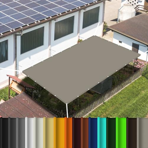 Vela Ombreggiante 4x6m(13.12x19.69ft) Tenda a Vela Parasole Rettangolare Facile Da Installare per Giardino Balcone Terrazza Campeggio Esterno, Cachi