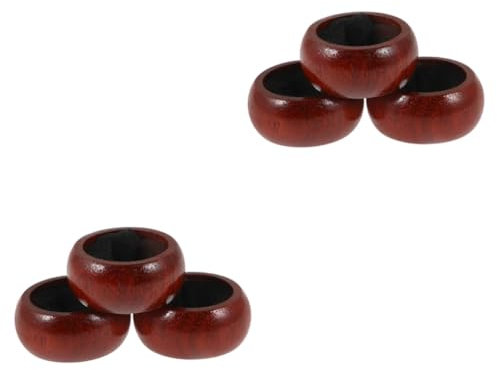 TOPBATHY Weinflasche 6 Stück Weinausgieß Anti Tropf Ring Holz Weinhalsband Flaschen Tropfhalsband Für Wein Bier Tropfring Weinflaschen Ausgießer Wein Anti Überlauf Ring Wein Tropf Stopp Ring