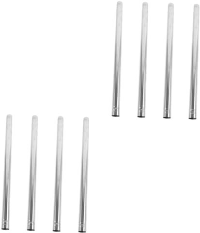 TOPBATHY 8 Pcs Manche À Balai en Acier Inoxydable Vadrouilles Rallonge Pôle Balai Tiges Balai Extension Tige Vadrouille Tige De Remplacement Vadrouille Partie Pôle Vadrouille Poignées pour