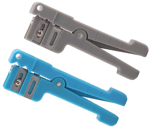 Verstellbare Klingen, Glasfaser-Pufferrohr-Abisolierer für (1 oder 8, 7 oder 32 Zoll) Koaxialkabel mit Komfortablem Griff, Leichtes, Kompaktes Werkzeug Zum Abisolieren von