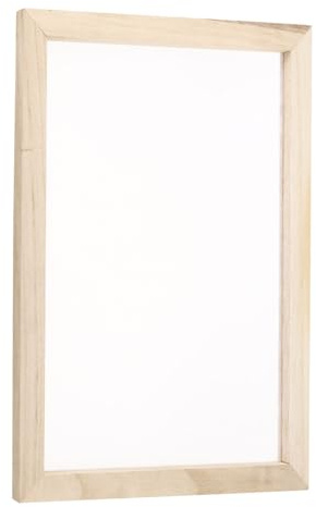 Generico ARTENUOVA Telaio per Serigrafia 40X50 55 Fili Tela in Poliestere Bianca. Telaio in Legno Fornito Tesato