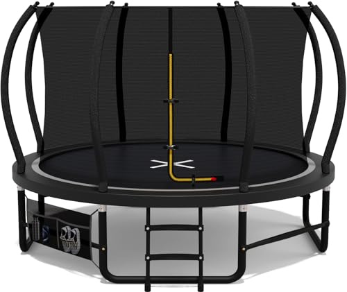 Devoko Trampolín Exterior Ø228/305/366/427cm, Travesaños piernas Reforzados, Estructura Estable y Robusta. Carga 160kg, Construcción monolítica, Instalación rápida. Adecuado para niños y Adultos