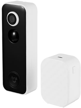 YUNRUX Video Türklingel FAMILIENHAUS Video TÜRSPRECHANLAGE MIT Kamera Video Doorbell KLINGEL mit Gegensprechanlage TÜRKLINGEL Türglocke mit Infrarotlicht Intelligente Türklingel 3MP Weiß