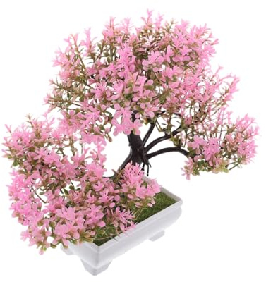 VALICLUD Bonsai Artificiale Realistico in Vaso, Fake Plant in Plastico, Leggero e Portatile, per Decorazione Casa e Soggiorno