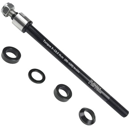 kingsea Fahrrad Steckachse Adapter, M12 x 1,5 160-178 mm Steckachse mit Fahrrad Achsadapter, Einstellbare Schaftlänge, 12mm Steckachse Kompatibel mit den Meisten Fahrradanhänger Kupplungen