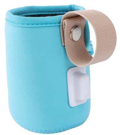SOPOTUTU Portable Baby Bottle Warmer Thermostat, Travel Milk Warmer USB Powered, Blue Non-Data Cable Included, Suitable for Car Use and Outdoor Feeding