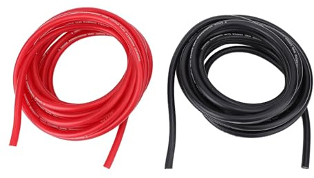 Xiuganpo Cavo di Messa a Terra di Alimentazione Calibro 8 per Veicoli e Imbarcazioni, 2 Cavi 8 AWG Ad Alta conduttività con Guaina Premium per Autoradio e Linee Elettriche (25FT)