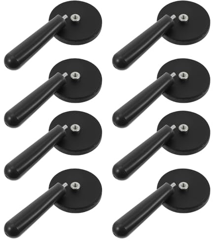 Yardwe Lot de 8 Pinces Magnétiques Noires pour Film Vinyle de Voiture Outil D’Installation Pratique en Fer et Caoutchouc TPE Support Magnétique pour Pose de Pellicule Auto Pince à