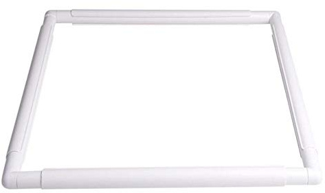 5 Stickerei-Clip-Rahmen, quadratischer Rahmen, Stickrahmen, Kreuzstich, für Stickereien, Quilten, Nadelspitze, Seidenmalerei, 5 Größen, plastik, weiß, 43.1 * 43.1 cm