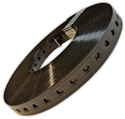 1 Rolle (10 m) Lochband kunststoffummantelt schwarz (19 mm)