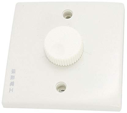 Aexit Wall Mounting Rotatable Knob Dimmer Switch White AC 200V-250V (5586d4c38beb0a9d4cf2704e16f2bec2)