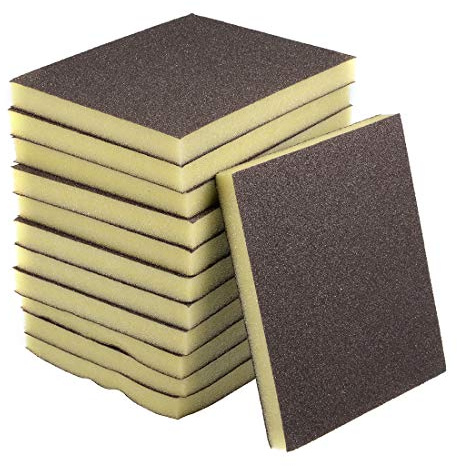 sourcing map Sanding Sponge Sanding Blocks 80-Grits Coarse Grit Sand Block Pad for Kitchen Metal/Drywall/Wood 12pcs