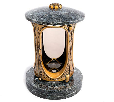 Lanterne funéraire Afterglow Elégant Granit Hauteur 23 cm Ø 15 cm classique 23 cm Labrador