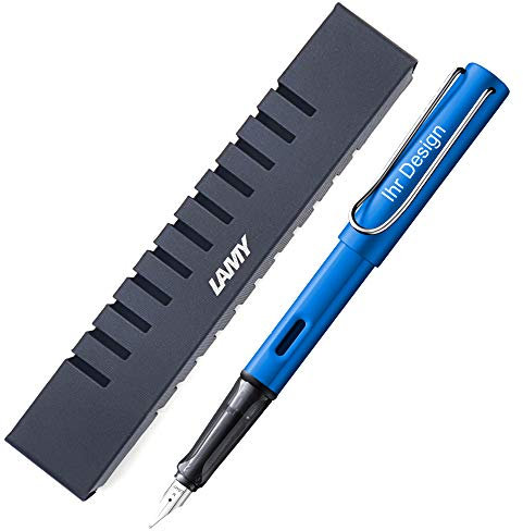 Lamy AL-star oceanblue Füllhalter 028,Federstärke M, mit Gravur (Lasergravur), V60