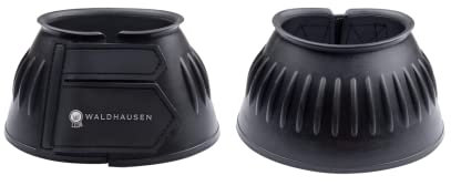 WALDHAUSEN Hufglocke Gummi, Paar, L, schwarz