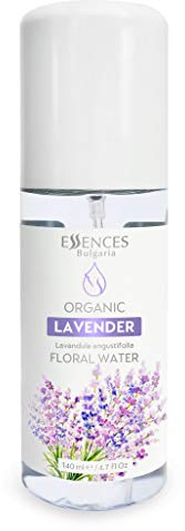 Essences Bulgaria | Acqua Floreale di Lavanda Biologica 140 ml | 100% Puro e Naturale | Nebbia di Bellezza Rinfrescante Antietà | Ottimo Dopobarba | Senza Alcool | Struccante