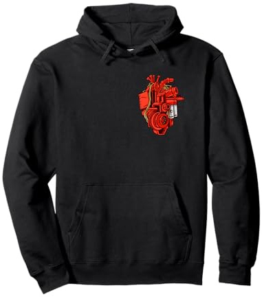 Mechaniker Herz KFZ Motor Tuning Pullover Hoodie