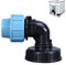 Adattatore per rubinetto del serbatoio dell'acqua IBC, raccordo rapido per tubi di scarico per serbatoi IBC, ingresso S60 x 6 filettatura grossa (20 mm, uscita a forma di L)