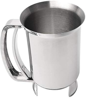Gusengo Edelstahl Backtrichter Trichter Teigportionierer, Edelstahl Pfannkuchenteigspender Handheld Pancake Batter Dispenser, Küchenwerkzeug Bäckereien Für Waffeln, Kuchen Saftläden