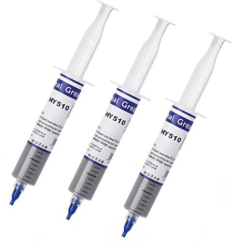 HY510-75g(3*25g) Gris>1.93W/m-K, Pasta térmica a base de carbono, alta conductividad térmica, apta para PC/ordenador/portátil/pequeños electrodomésticos/luces LED/calentadores solares de agua, etc.