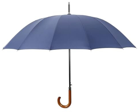 OXOAMP Stockschirme Regenschirm aus Holz mit langem Griff, winddichter Regenschirm, Familienschirm, geeignet for winddichten Regenschirm im Freien Regenschirm (Size : D)