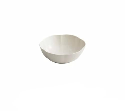 Tazón De Sopa Grande Para Ensaladeras Ensaladera de porcelana blanca, cuenco pequeño de cocina, ensaladera de frutas de escritorio for el hogar, cuenco de postre, cuenco de sopa Irregular Cuencos Para
