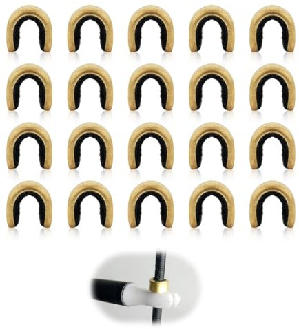 Duluok 20PCS Bogenschnur Nockpunkt Bow String Nocks Schützen Buckle Clip Nocking Point für die Bogenschießjagd Messing Sehne Nocken Schnalle Clips für Compound und Recurve Bogen Sehne Zubehör