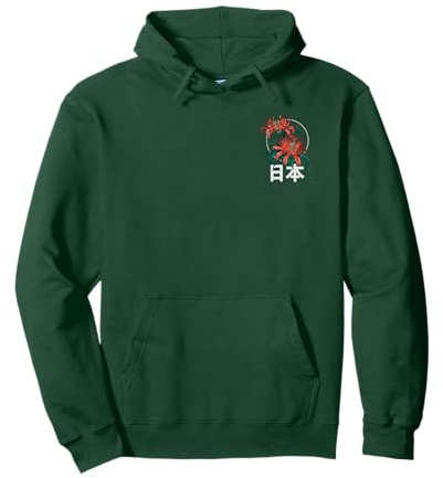 Rote Spinne Lilie Blume Japanischer Otaku Backprint Pullover Hoodie