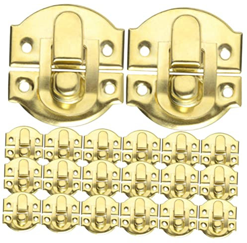 Angoily 30pcs Vintage Buckle Latch for Wooden Box Iron Hasp Lock Cabinet Part Decorative Hasp Latch