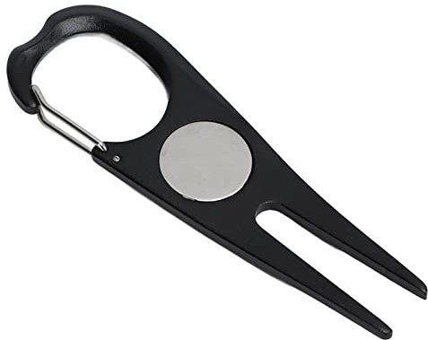 GEERYZHE Pitchgabel-Reparaturwerkzeug, Aluminiumlegierung, Grün, mit Magnetischem Design, Golf-Divot-Werkzeug, Golf-Divot-Reparaturgabel für die Golf-Rasenpflege und Schlägerreinigung