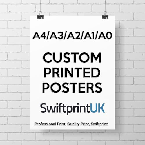 SwiftprintUK Custom Poster Print - Personalised Poster for Business Ads - Make Your Own Poster for Home & Office Decor - A0 A1 A2 A3 A4 Sizes - Premium 200gsm Photo Artwork Printing (A1-594x841mm)