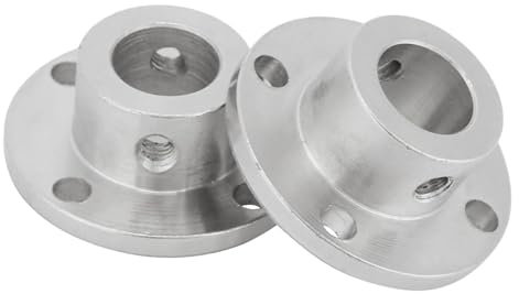 2 Pezzi M4 Connettore di Accoppiamento a Flangia Rigida ID 12mm OD 18mm con Accoppiatore a Guida Motore per Motori Elettrici