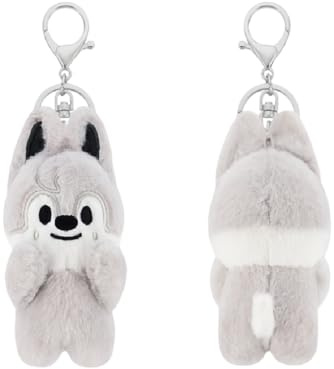 EIROVYA 10 cm SKZ Porte-clés en peluche MAGNET série « ATE » SKZoo Porte-clés mignon porte-clés pendentif,porte-clés en peluche SKZ série pour les fans (Wolf)