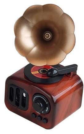 Vaguelly Ornement Musical Rétro De Gramophone, Mini Taille De Bureau, en Plastique Solide, Décoration De Table Adaptée pour Maison, Bureau Et Restaurant